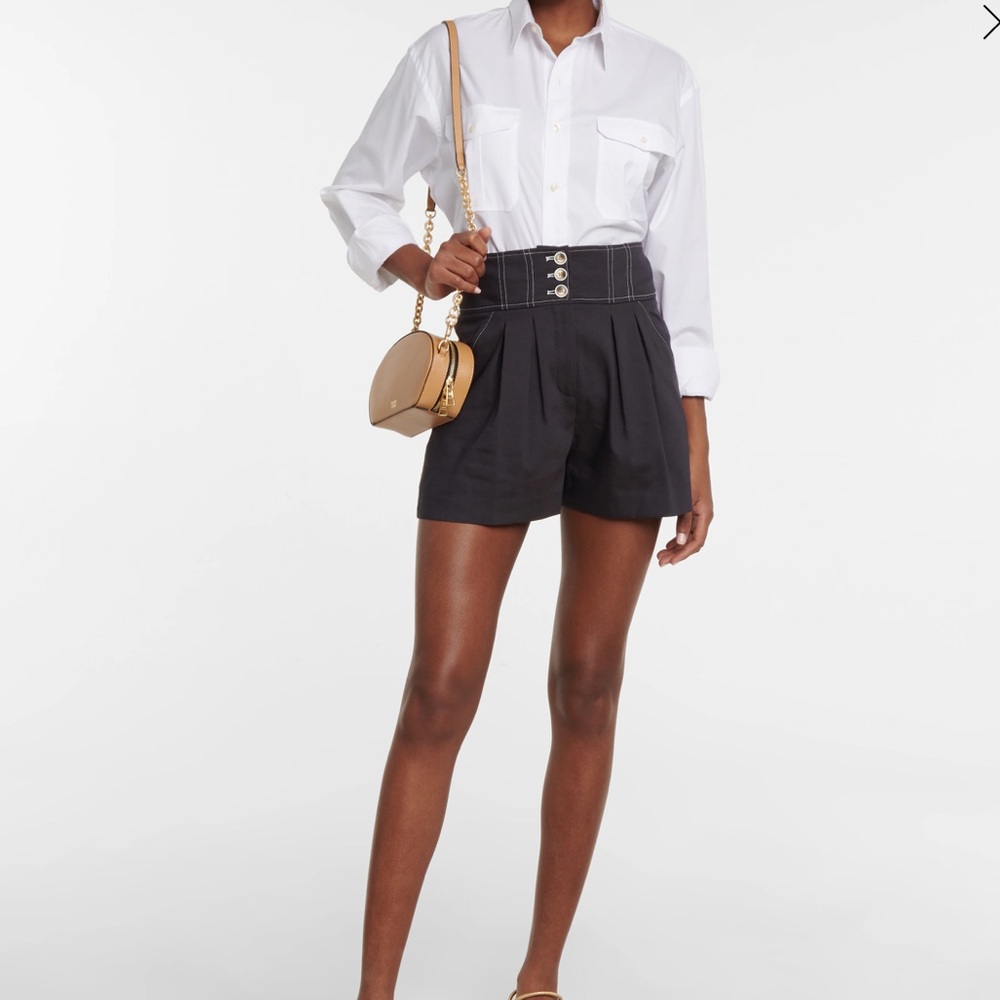 VERONICA BEARD Alicia high-rise shorts, Dark Navy size 12